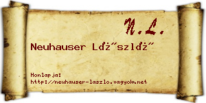 Neuhauser László névjegykártya
